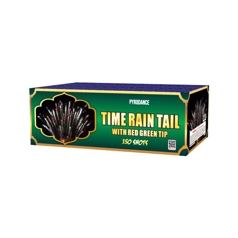 150Shots Time Rain Tail with Red Green Tip / 8Seconds