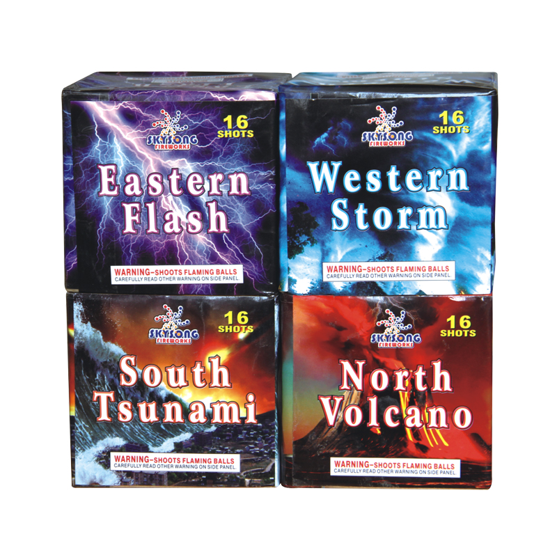 Western Storm/ North Volcano/Eastern Flash/South Tsunami Assorted 16Shots Western Storm/ North Volcano/Eastern Flash/South Tsunami Assorted 16Shots