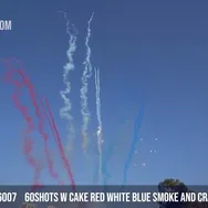 60Shots W Cake Red White Blue Smoke and Crackling Cake