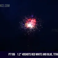 1.2" 49Shots Red white and blue, Titanium Salute