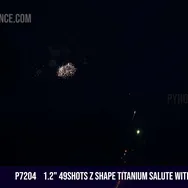 1.2" 49Shots Z shape Titanium Salute with color tail