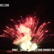 150Shots Silver Strobe Bouquet Red Glittery Comet