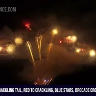169Shots Crackling Tail, Red to Crackling, Blue Stars, Brocade Crown Tail, Crackling