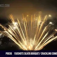 150Shots Silver Bouquet/ Crackling Comet to Silver Strobe