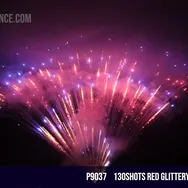 130Shots Red Glittery Palm Tail to Blue