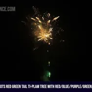 100Shots Red Green tail Ti-Plam Tree with Red/Blue/Purple/Green, White Strobe Assorted Effects