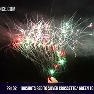 100Shots Red to Silver Crossette/ Green to Silver Crossette