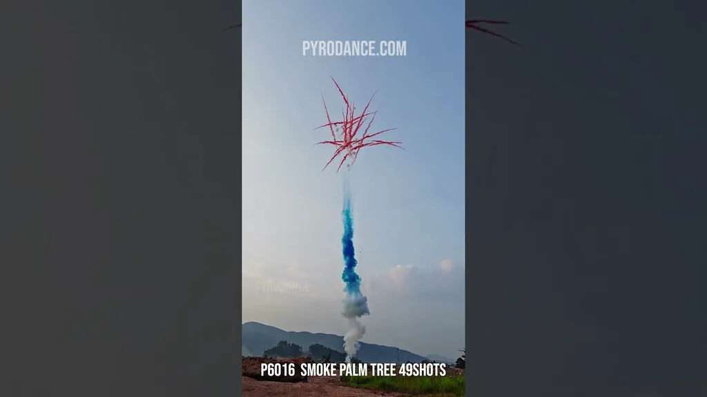 49Shots Smoke Palm Tree — Day Time Fireworks
