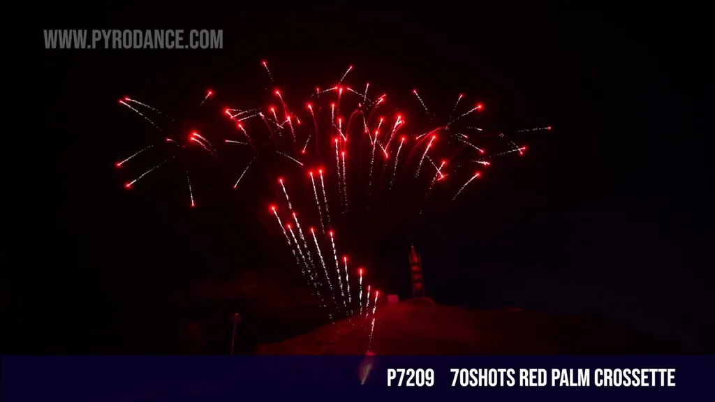 Crossette Red 70Shots Z Cake — Aerial Cake