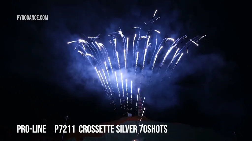 Crossette Silver 70Shots Z Cake — Aerial Cake