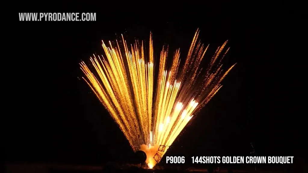 144Shots Golden Crown Bouquet