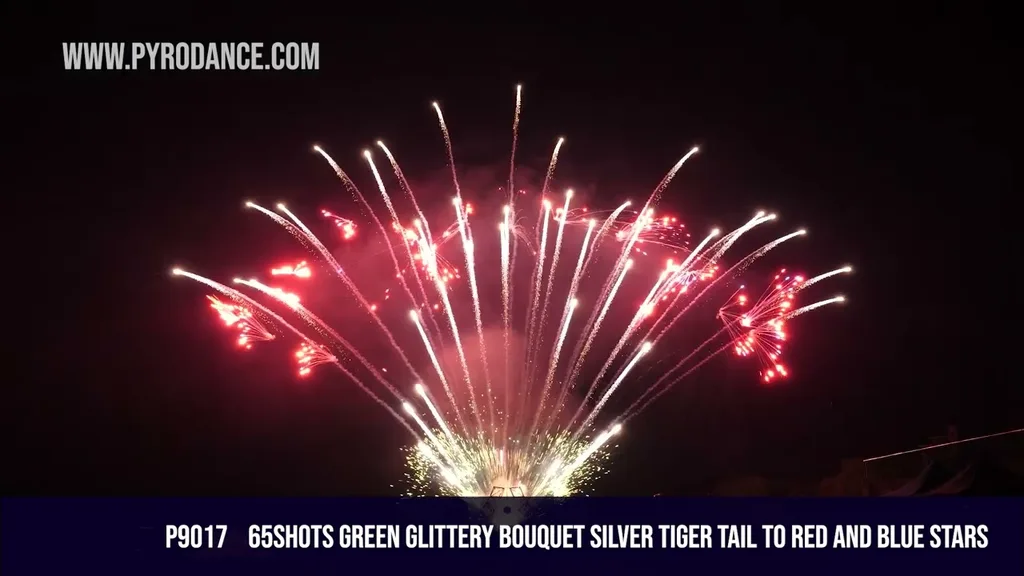 65Shots Green glittery silver tiger tail to red and blue stars — Professional Cake