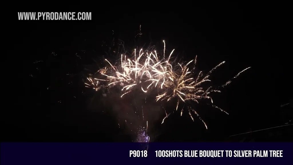 100Shots Blue bouquet to silver palm tree — Professional Cake