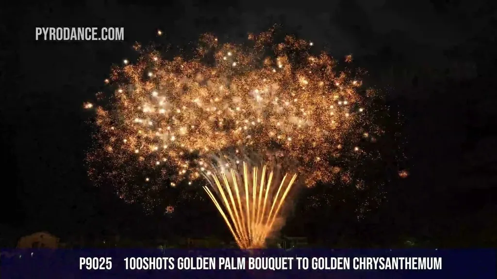 100Shots Golden palm bouquet to Golden Chrysanthemum — Professional Cake