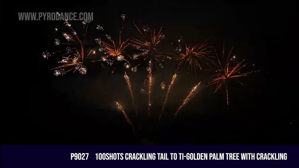 100Shots Crackling Tail to Ti-Golden Palm Tree With Crackling — Professional Cake