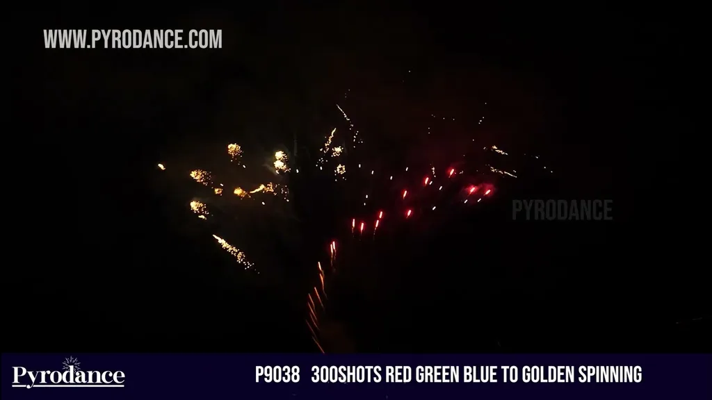 300Shots Red Green Blue to Golden Spinning — Professional Cake