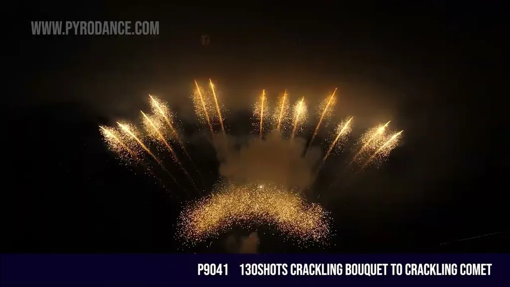 130Shots Crackling Bouquet to Crackling Comet — Professional Cake