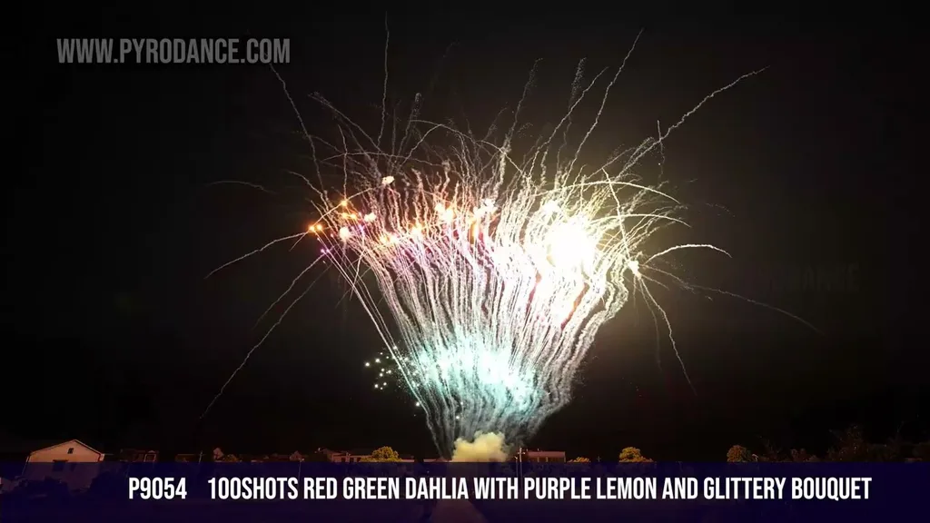 100Shots Red green dahlia with purple lemon and glittery bouquet — Professional Cake