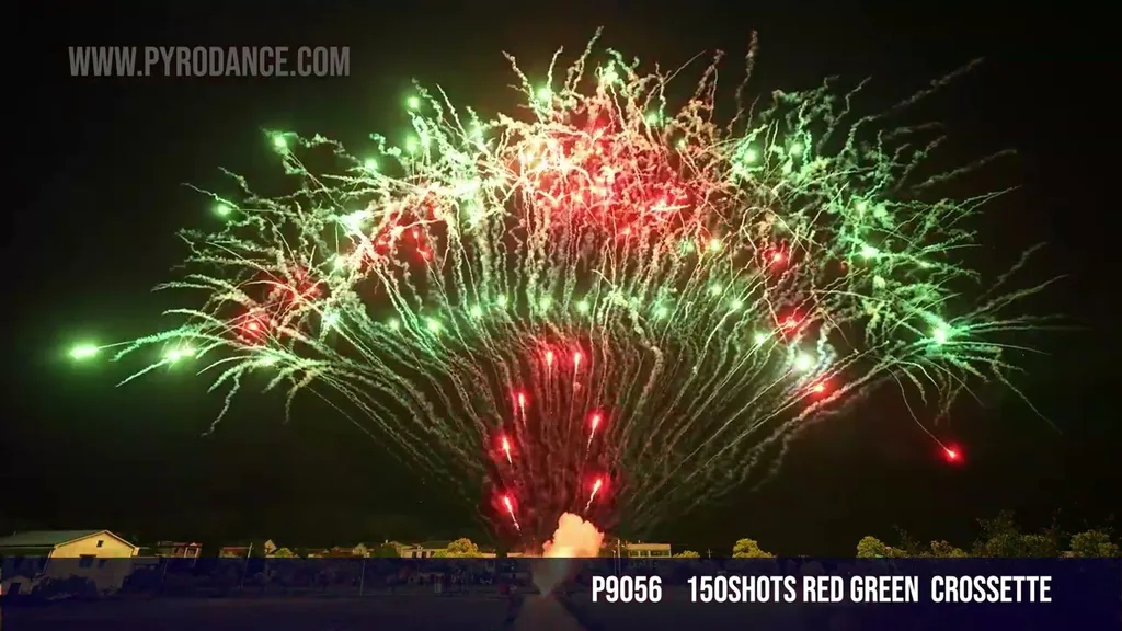 150Shots Red green crossette — Professional Cake