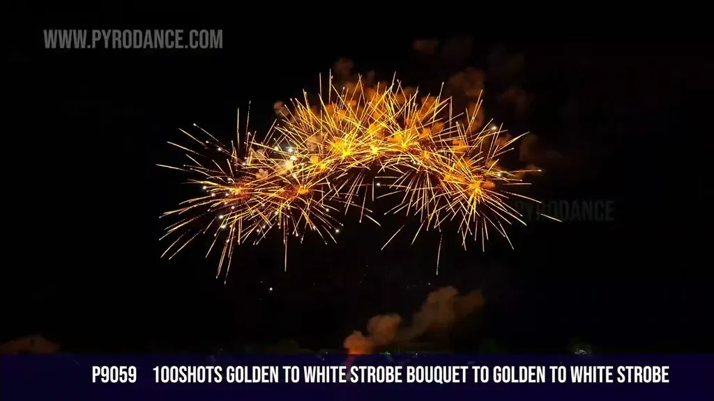 100Shots Golden to white strobe bouquet to golden to white strobe — Professional Cake