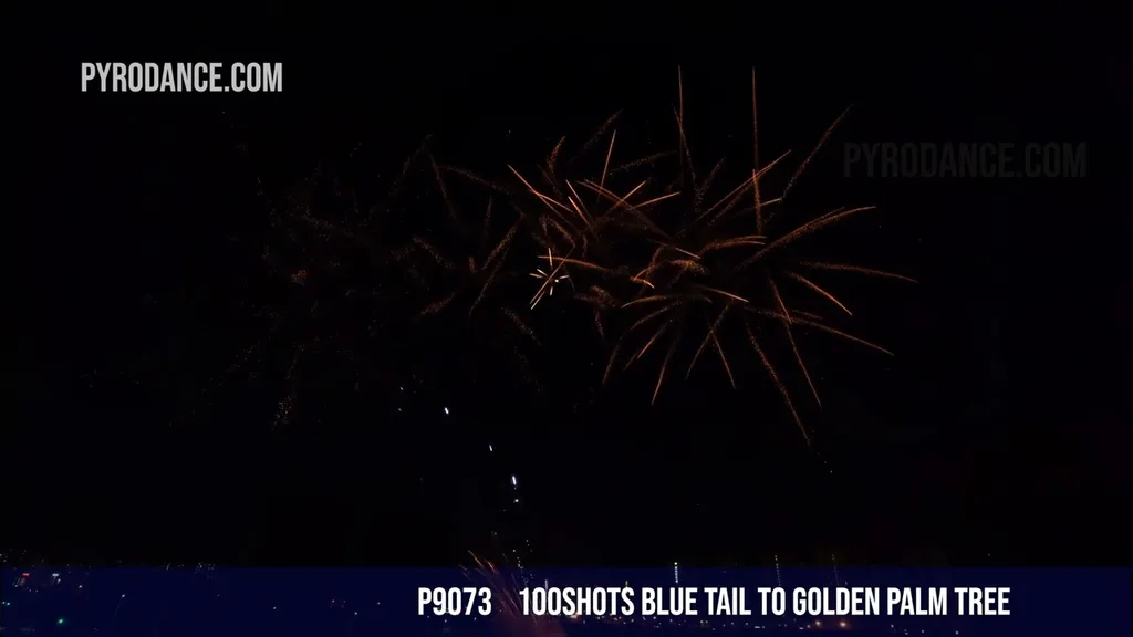 100Shots Blue tail to Golden Palm Tree — Professional Cake