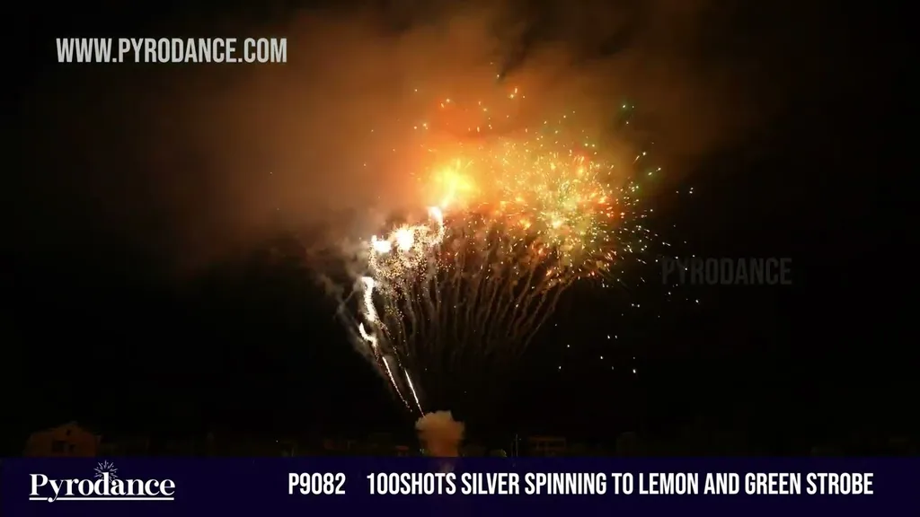 100Shots Silver Spinning to lemon and green strobe — Professional Cake