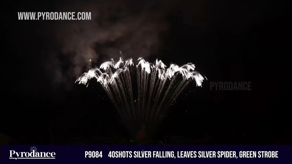 40Shots Silver falling, leaves Silver spider, Green strobe — Professional Cake