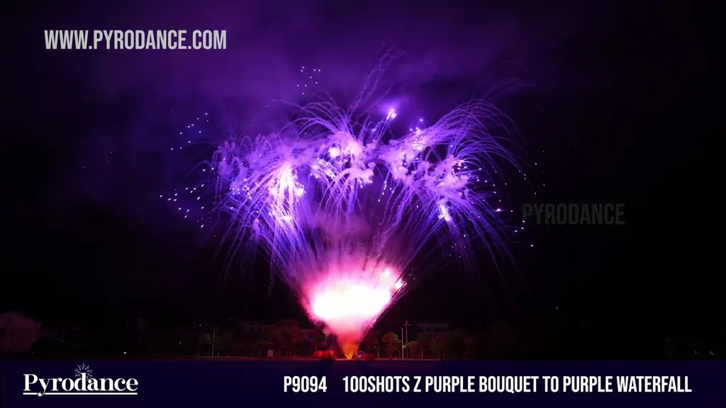 100Shots Z purple bouquet to purple waterfall — Professional Cake