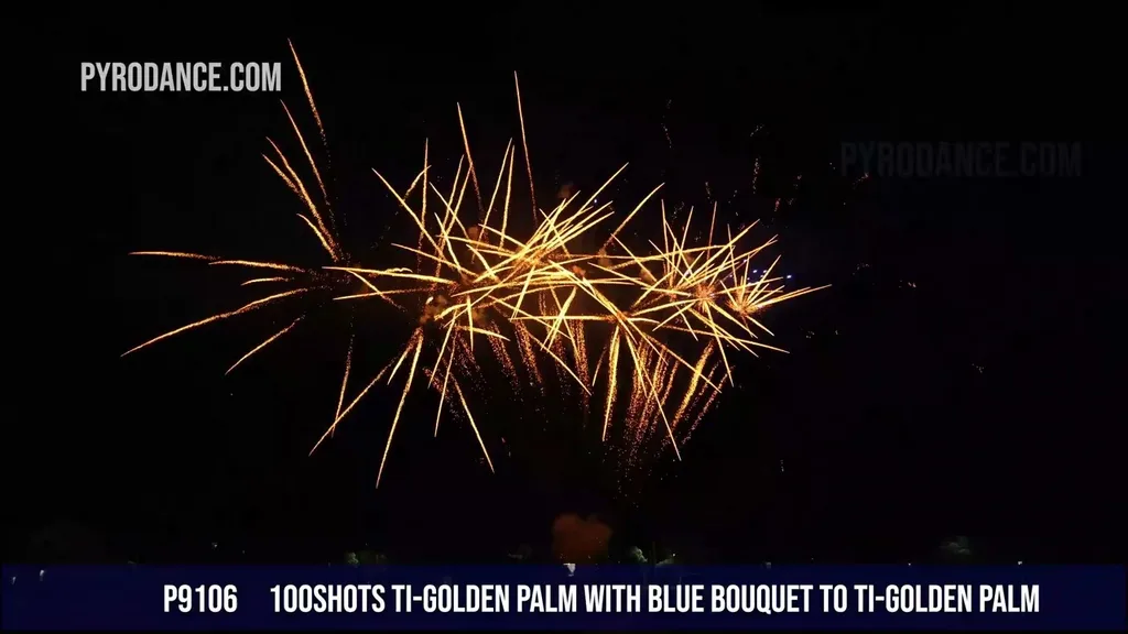 100Shots Ti-golden palm with blue bouquet to Ti-Golden palm — Professional Cake