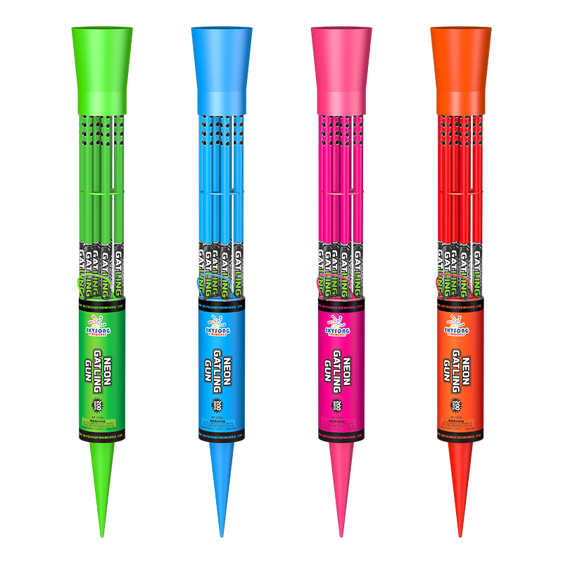 Neon Gatling Gun 200Shots — Roman Candles