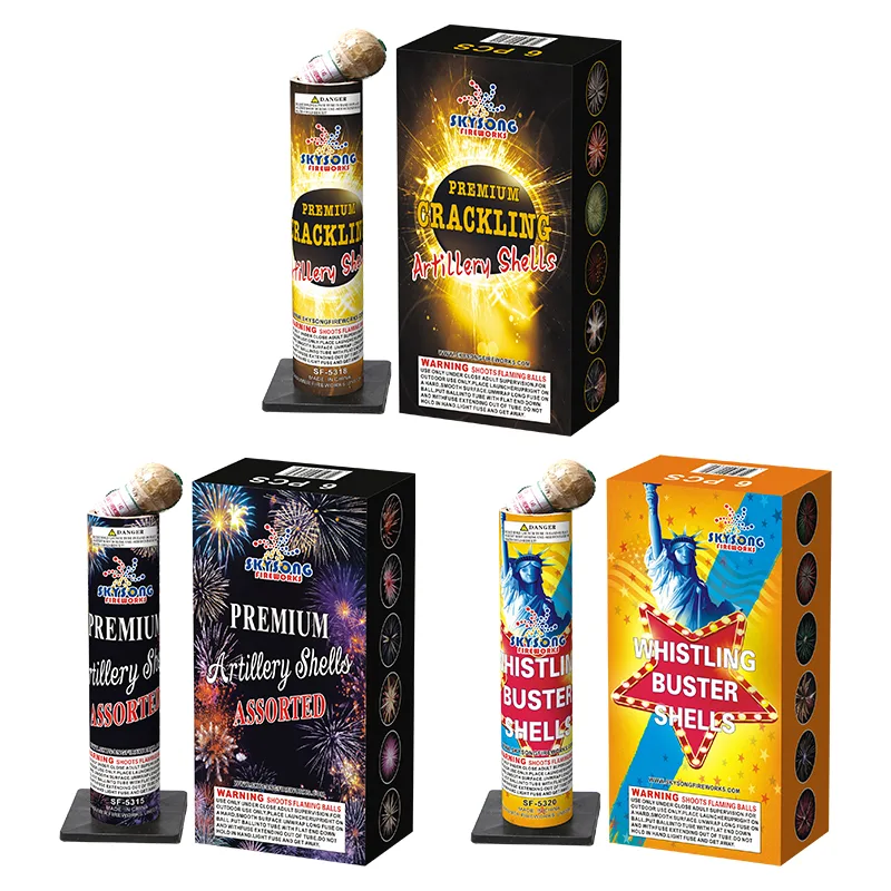 Premium Artillery Shells Assorted/Whistling/Crackling 1-3/4" — Artillery Shells