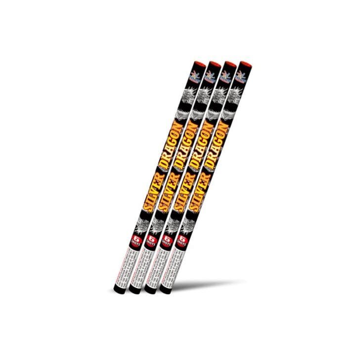 Silver Dragon 6Shots & Golden Tiger Tail 8Shots Assorted Roman Candle - Image 3